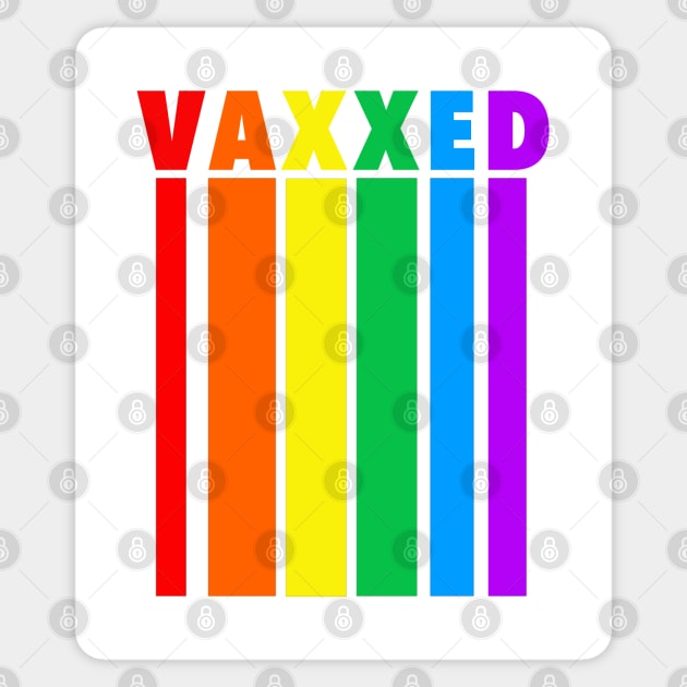 Vaxxed Pride Rainbow Sticker by skittlemypony